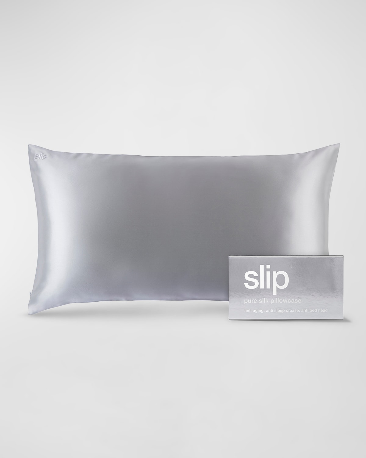 Shop Slip Pure Silk Pillowcase, King In Silver