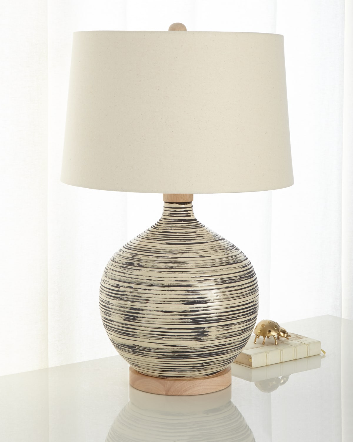 Shop Couture Lamps Alamont Ceramic Table Lamp In Neutral Pattern