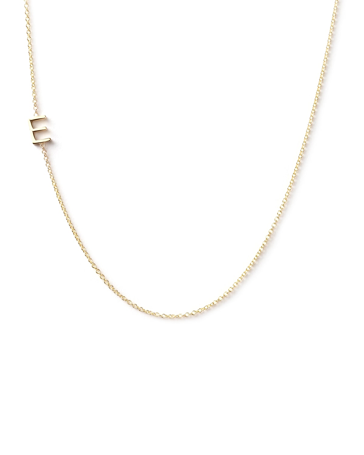 14k Yellow Gold Mini Letter Necklace