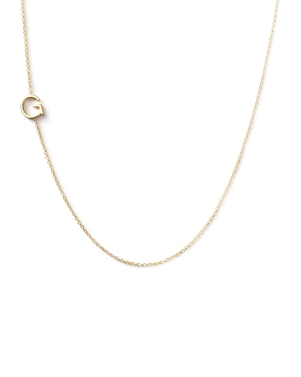 14k Yellow Gold Mini Letter Necklace