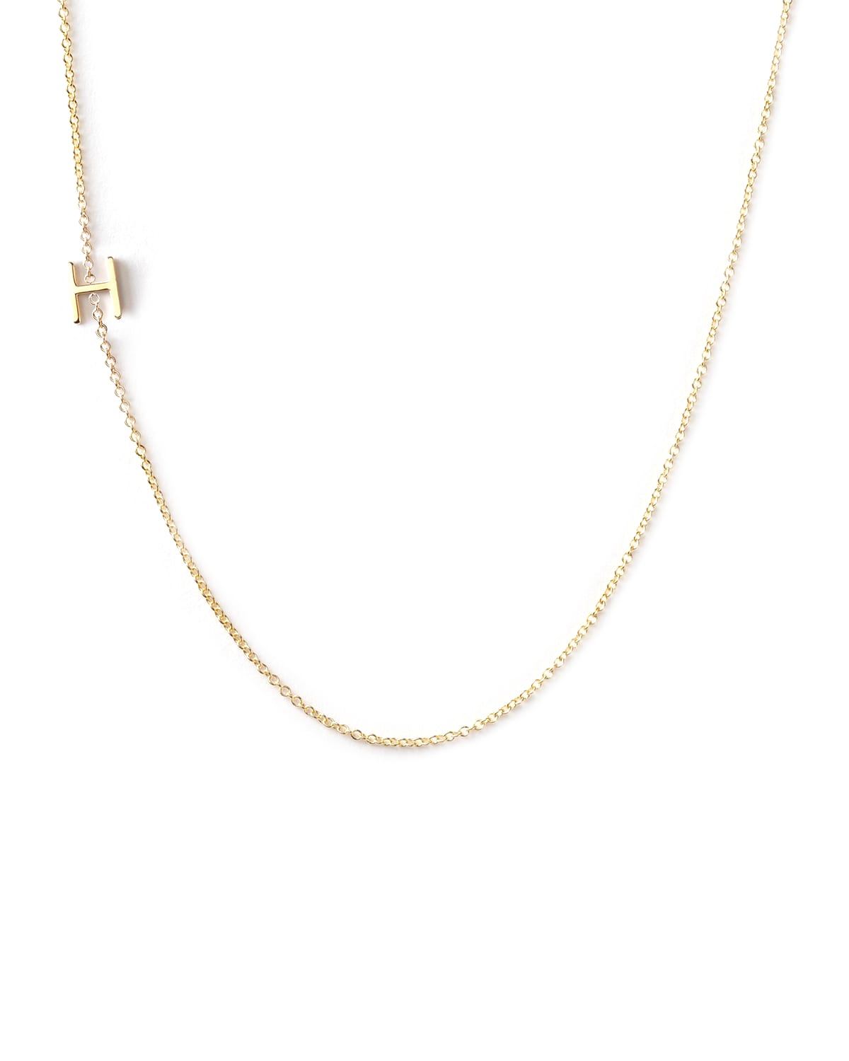 14k Yellow Gold Mini Letter Necklace