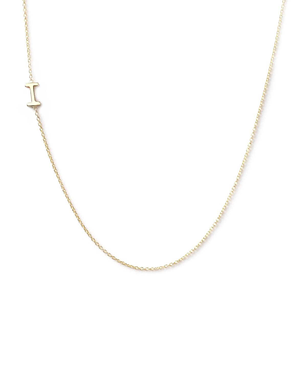 14k Yellow Gold Mini Letter Necklace