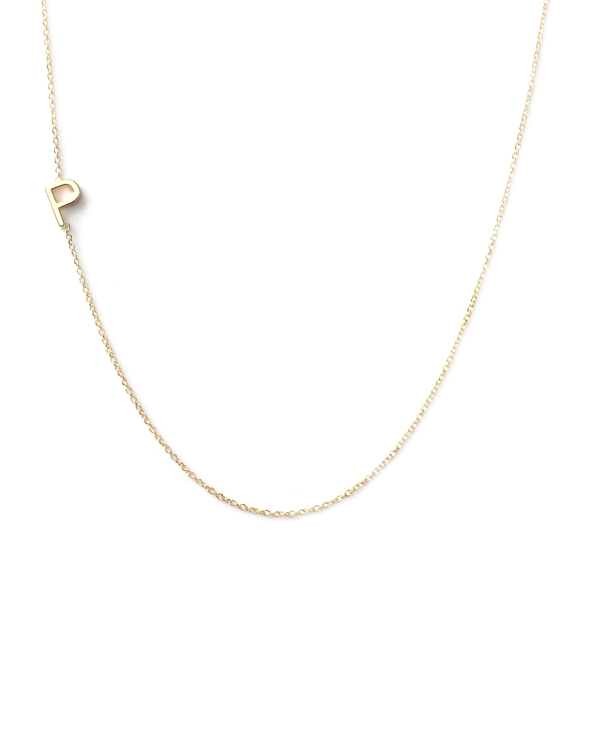 14k Yellow Gold Mini Letter Necklace