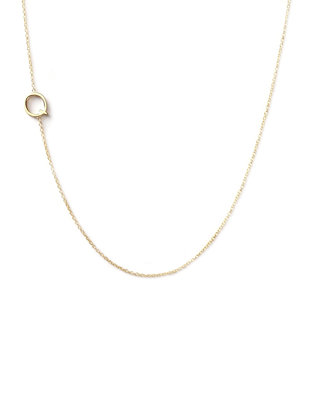 14k White Gold Mini Letter Necklace