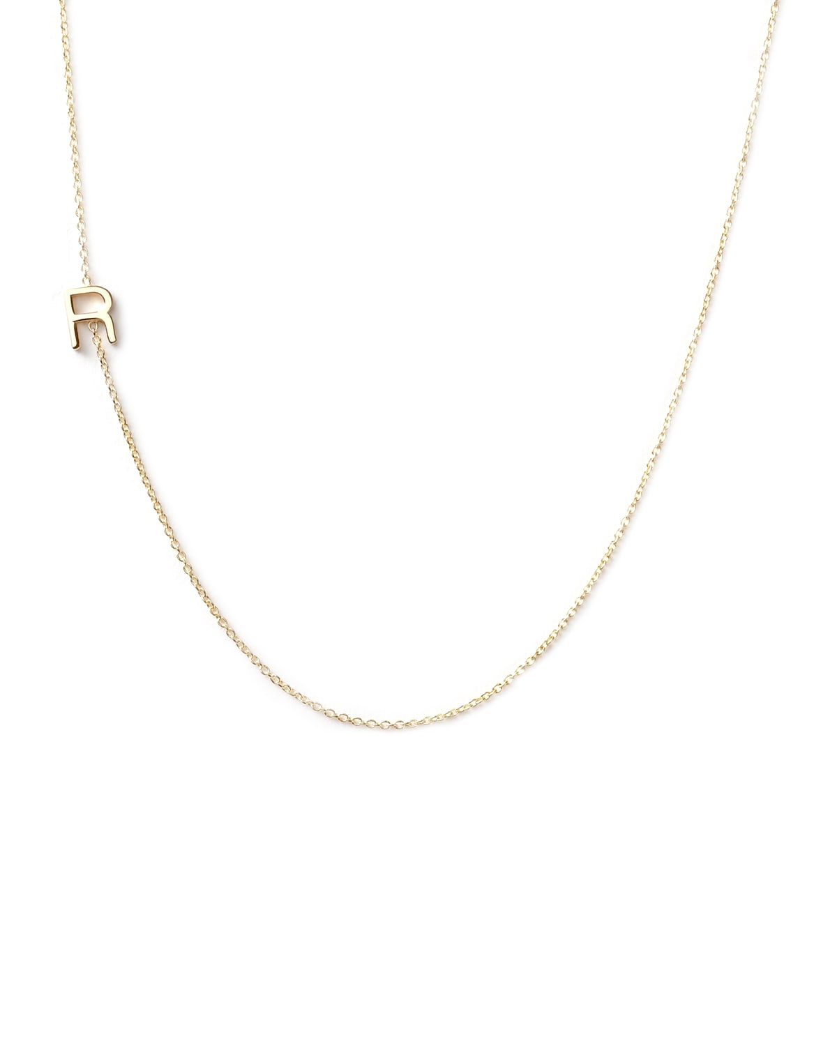 14k Yellow Gold Mini Letter Necklace