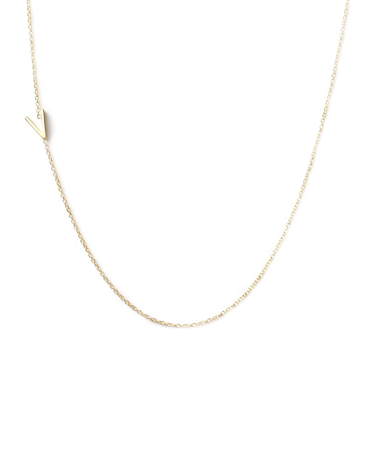 Maya Brenner Designs 14k Yellow Gold Mini Letter Necklace