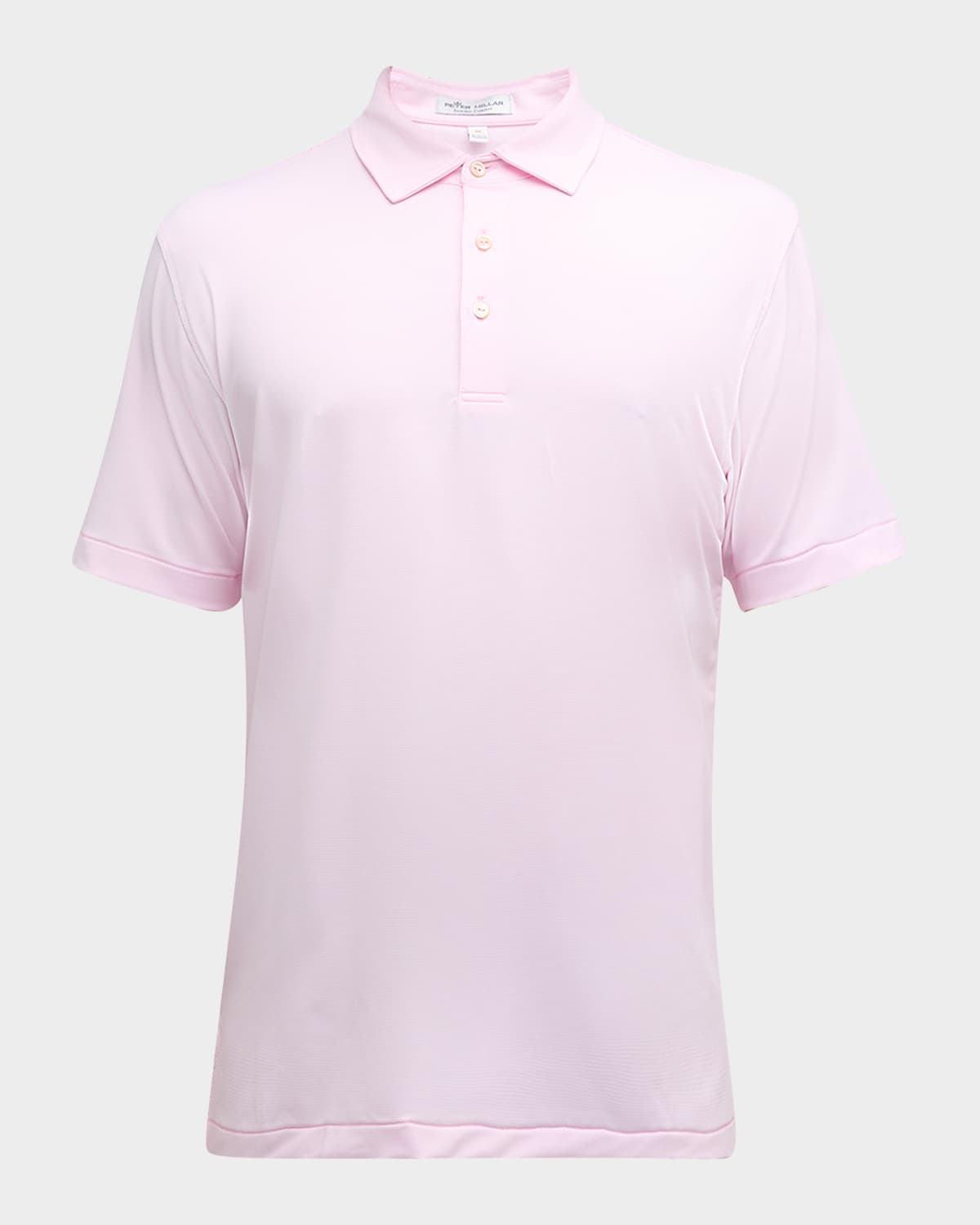 Shop Peter Millar Men's Jubilee Stripe Stretch-jersey Polo Shirt In Palmer Pink