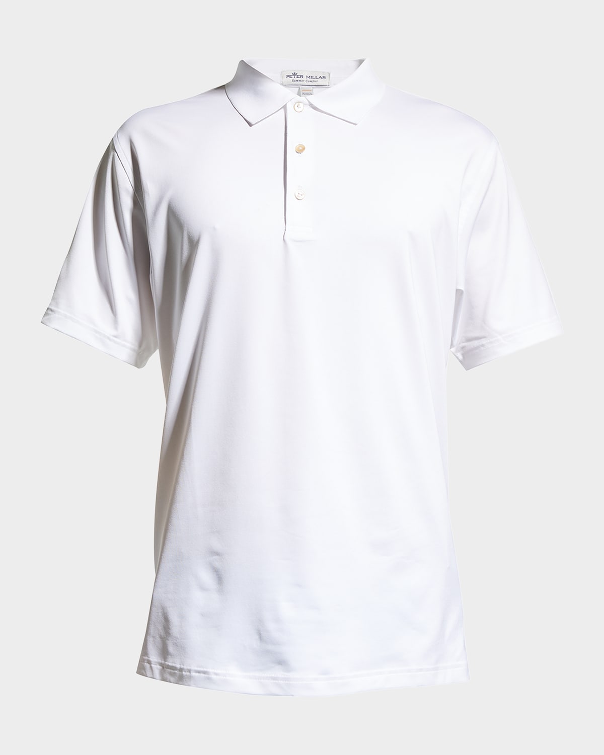 Peter Millar Drirelease Natural Touch Polo Shirt In White