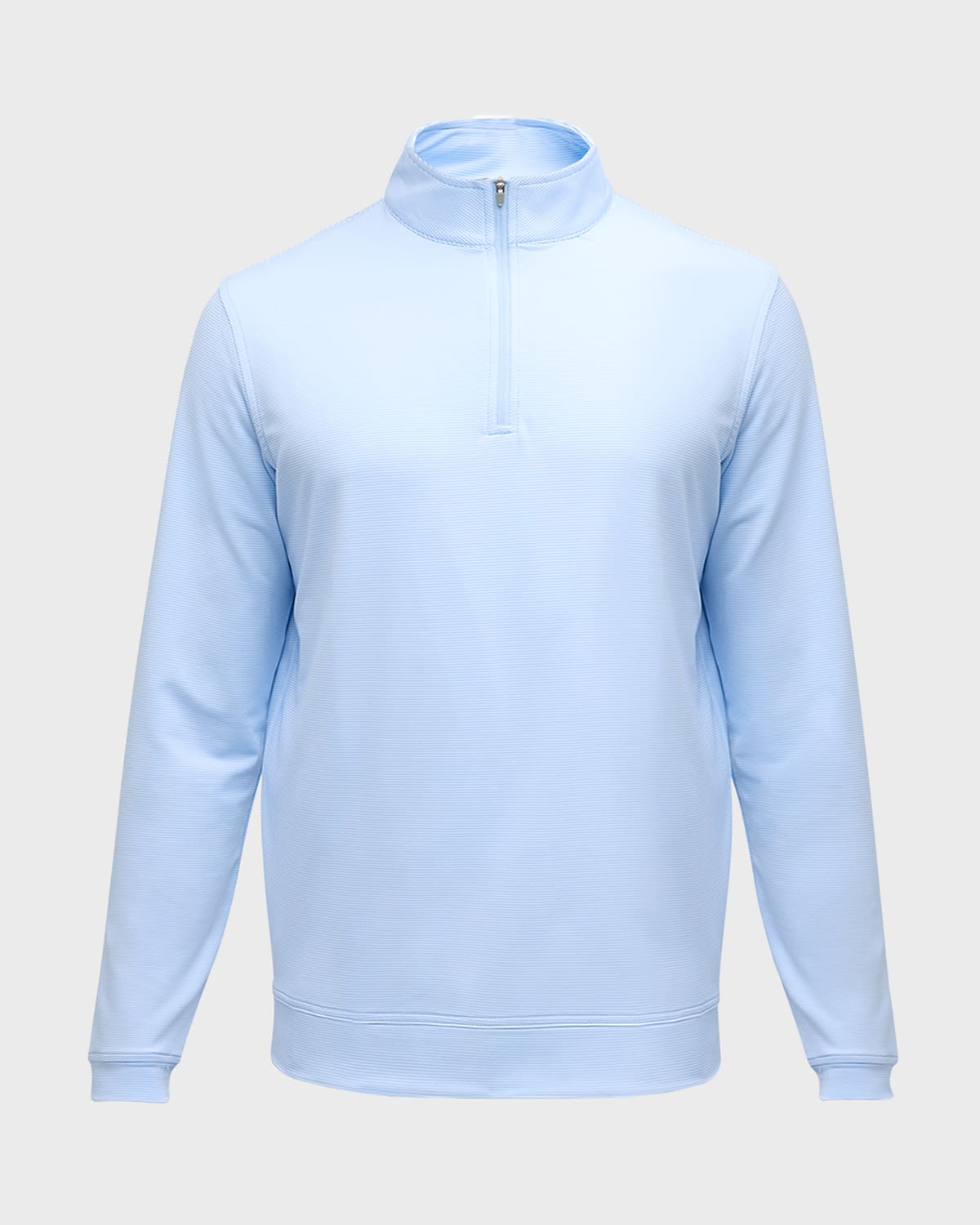 Peter Millar Men's Perth Micro-stripe Half-zip Sweater In Light Blue