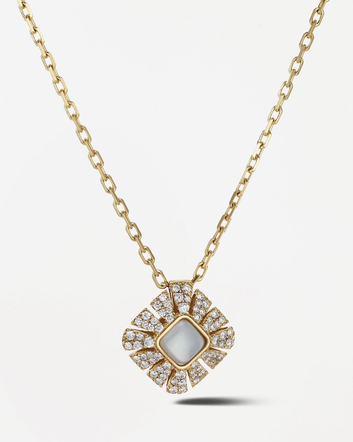 Vesuvio 18k Yellow Gold Mother-of-Pearl Pendant Necklace