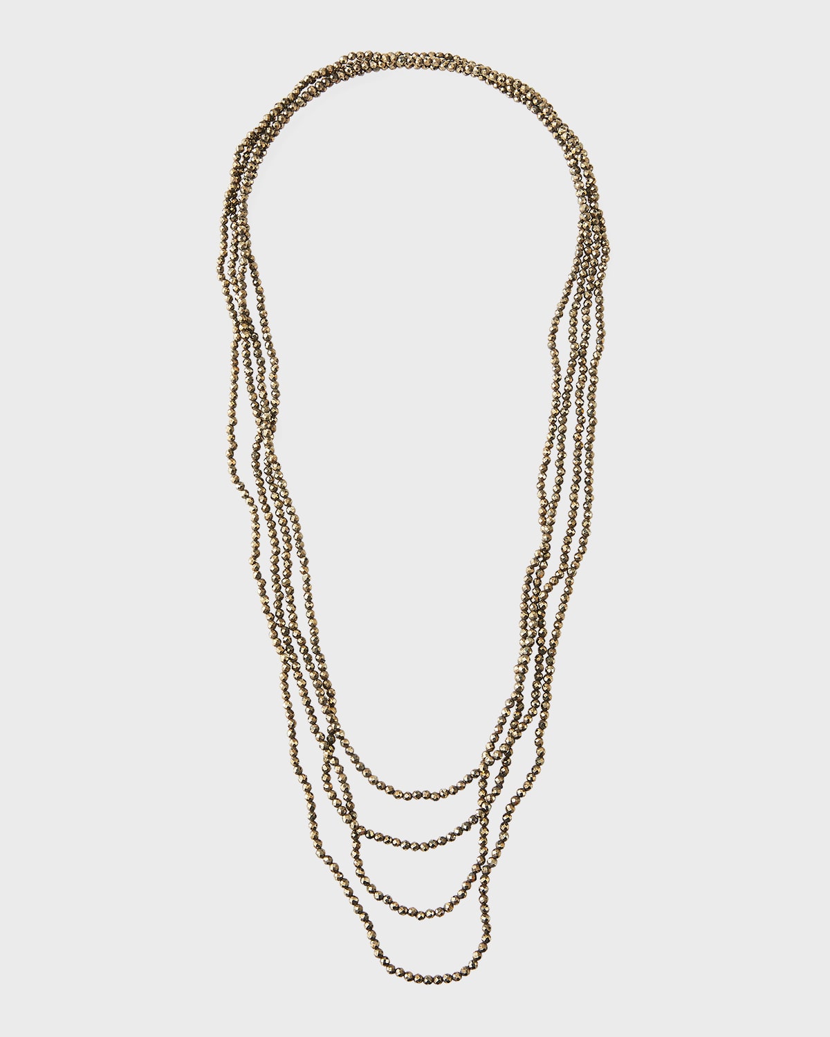 Kastel Jewelry Infinity Pyrite Necklace, 110"