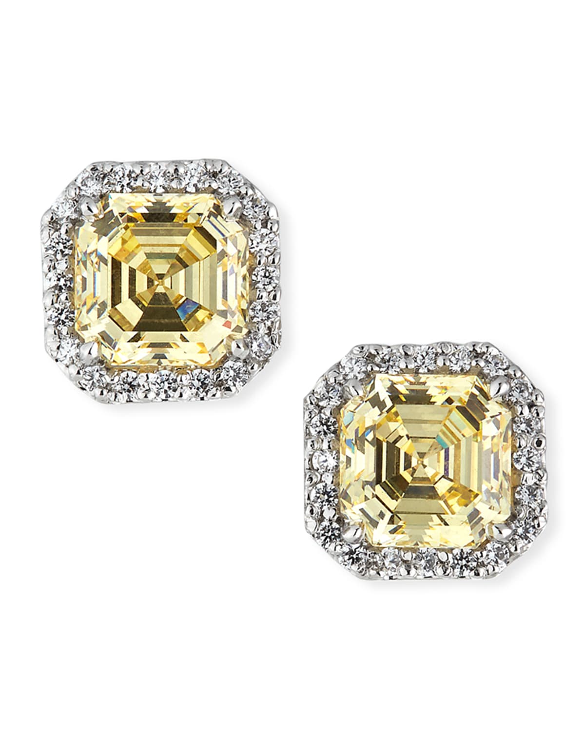 Canary Cubic Zirconia Stud Earrings