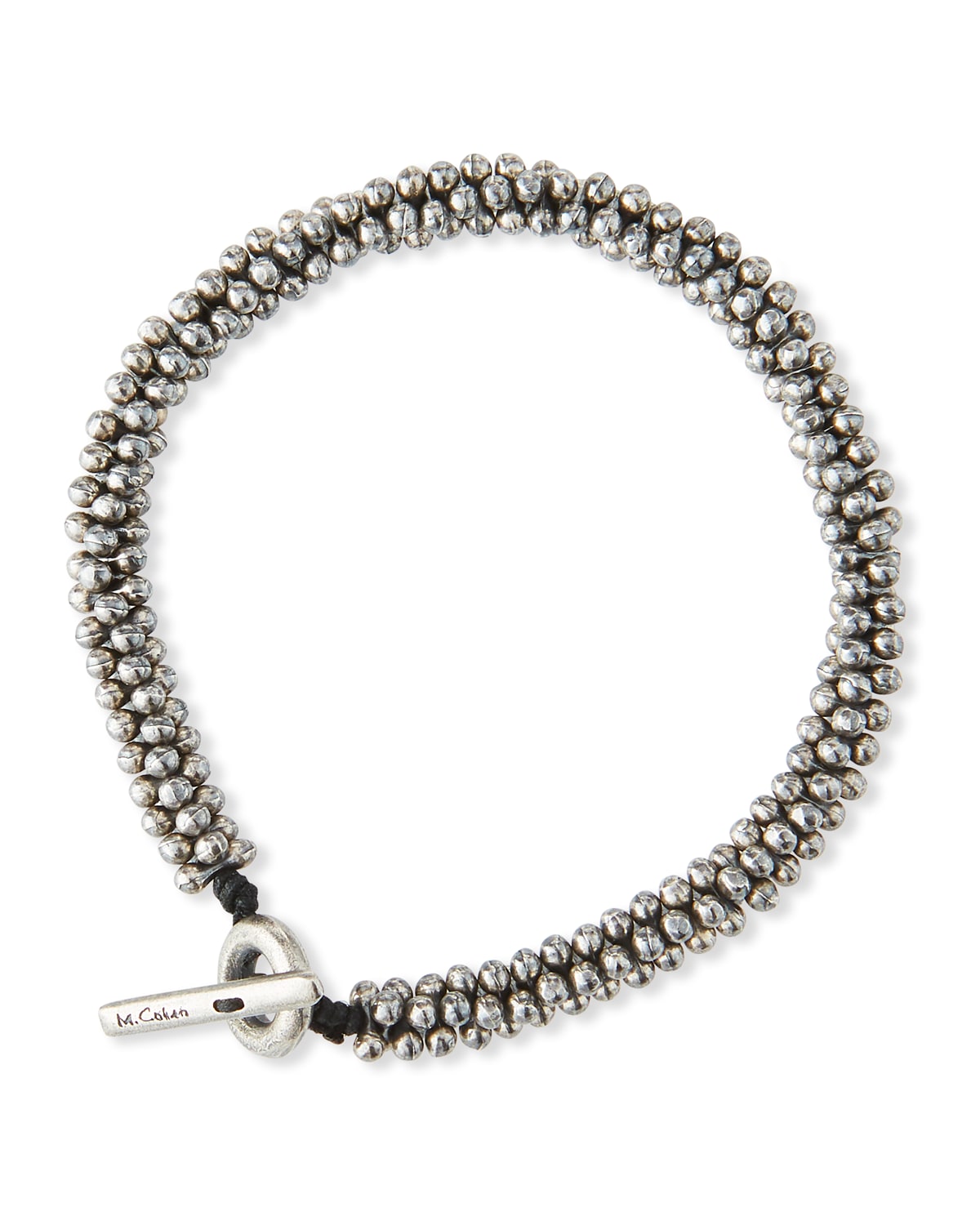 M. Cohen Men's Mini Sterling Silver Jacks Bead Bracelet