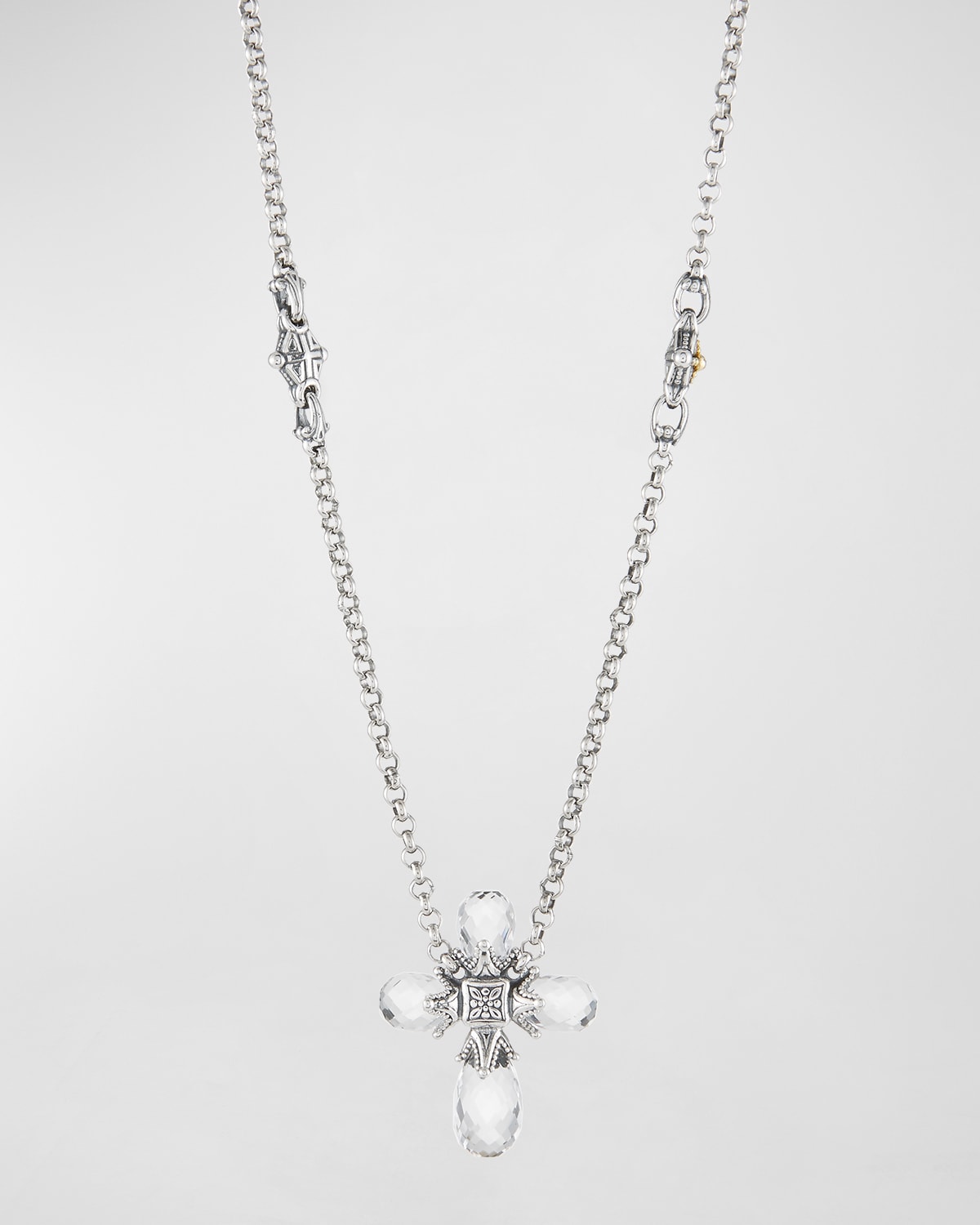 Pythia Crystal Cross Pendant Necklace