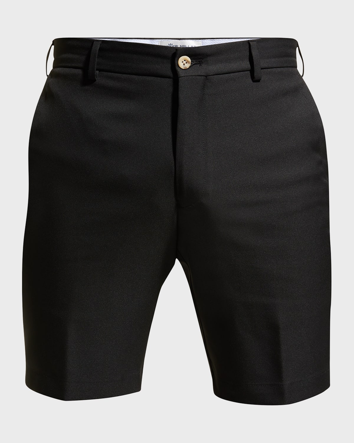 Shop Peter Millar Men's Salem High Drape Performance Shorts In Black