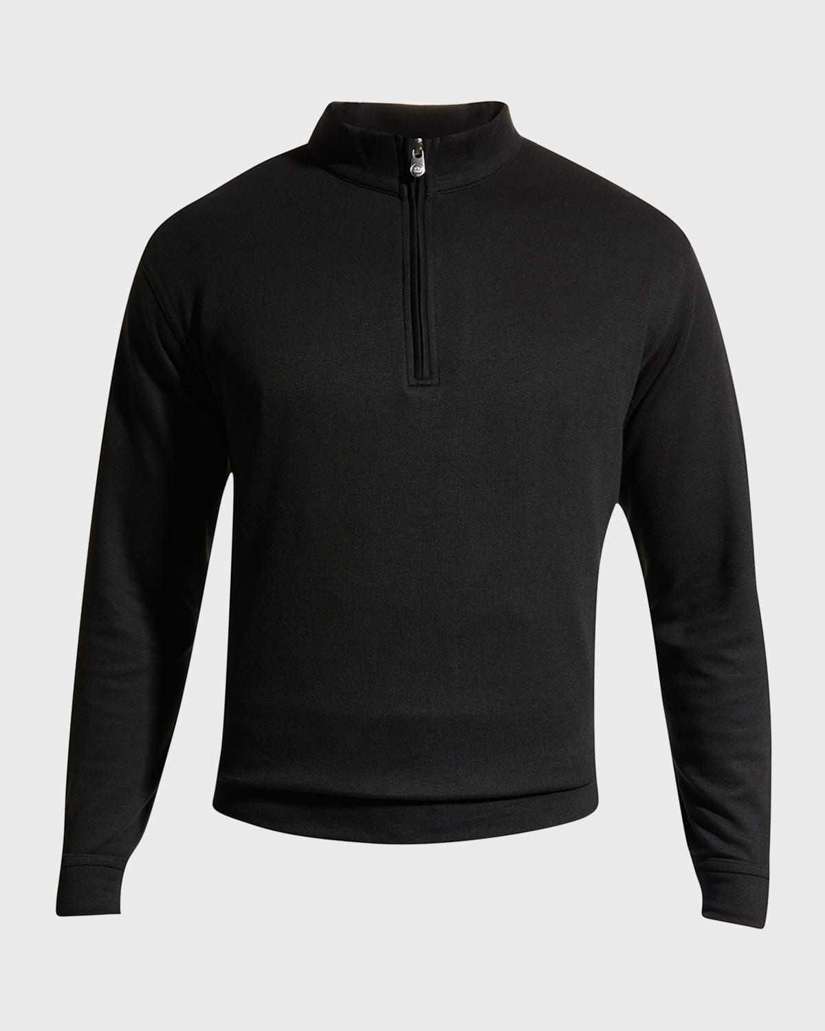 Peter Millar Crown Soft Wool Blend Quarter Zip Sweater In Black