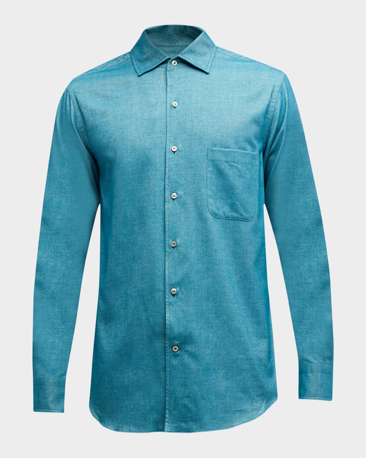 Loro Piana Andre Button-down Shirt In Indigo Green