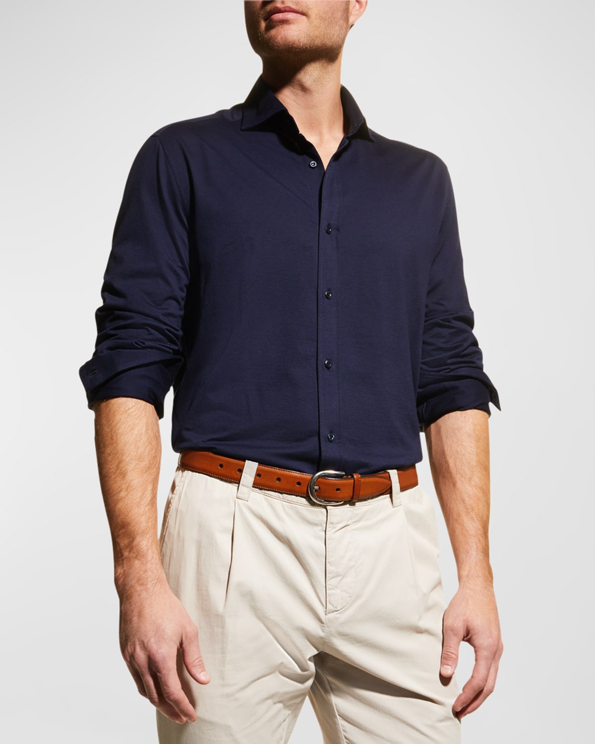 Men's Jersey Knit Sport Shirt