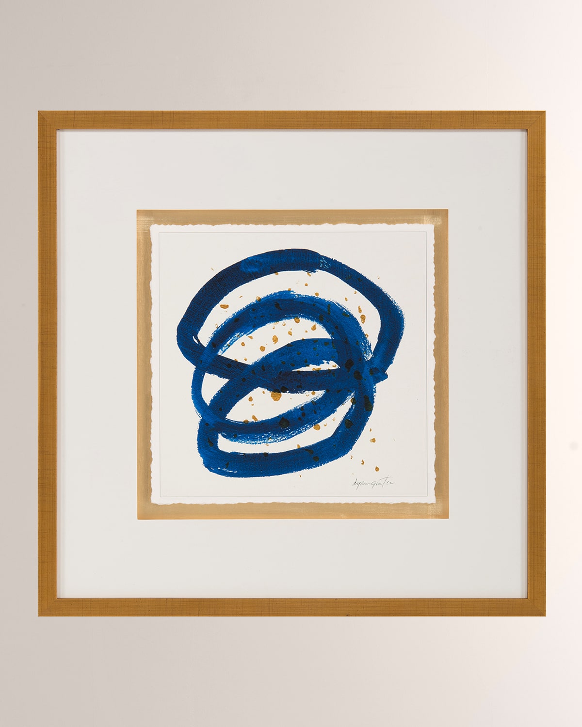 Shop John-richard Collection Blue Gold Iv Wall Art By Dyann Gunter