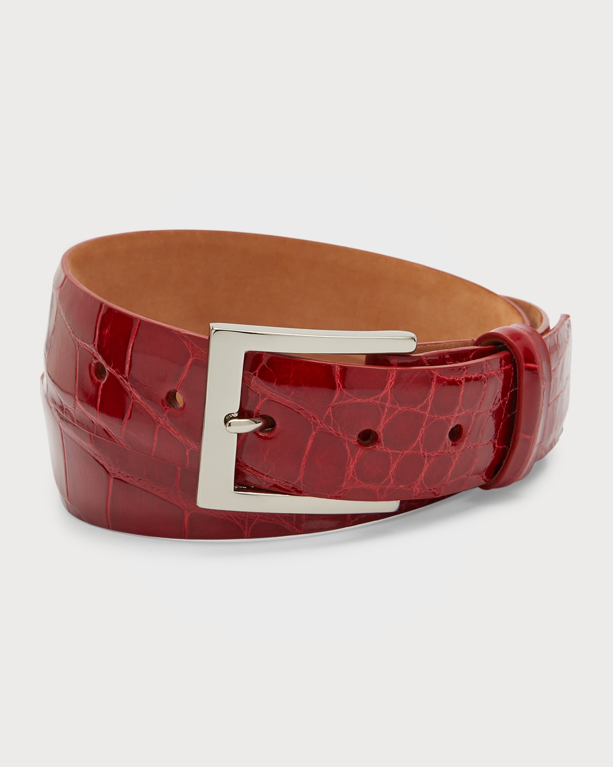 Shop W. Kleinberg Men's American Alligator Belt In Red