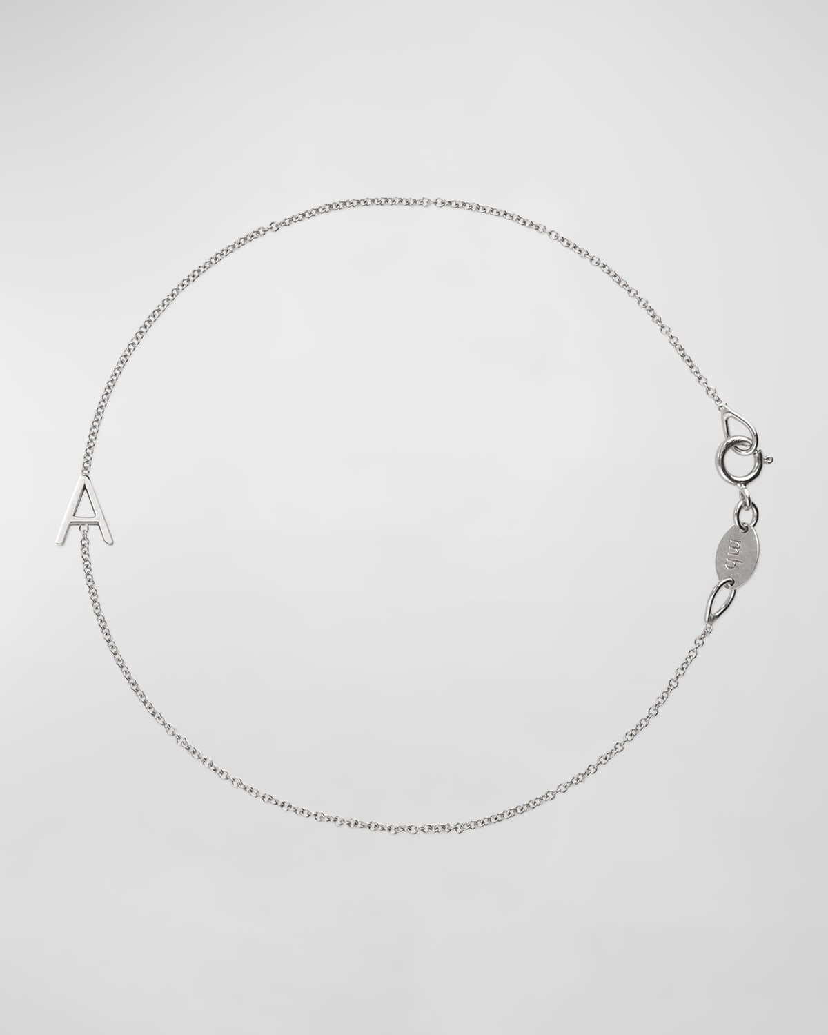 Maya Brenner Designs 14k White Gold Letter Bracelet