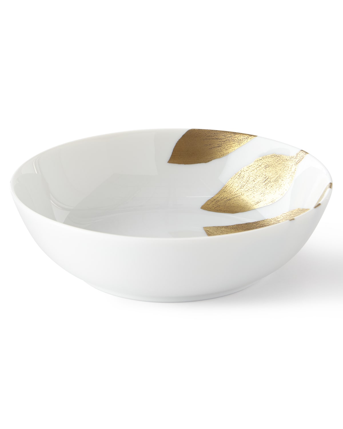 Daphne White Gold-Leaf Cereal Bowl