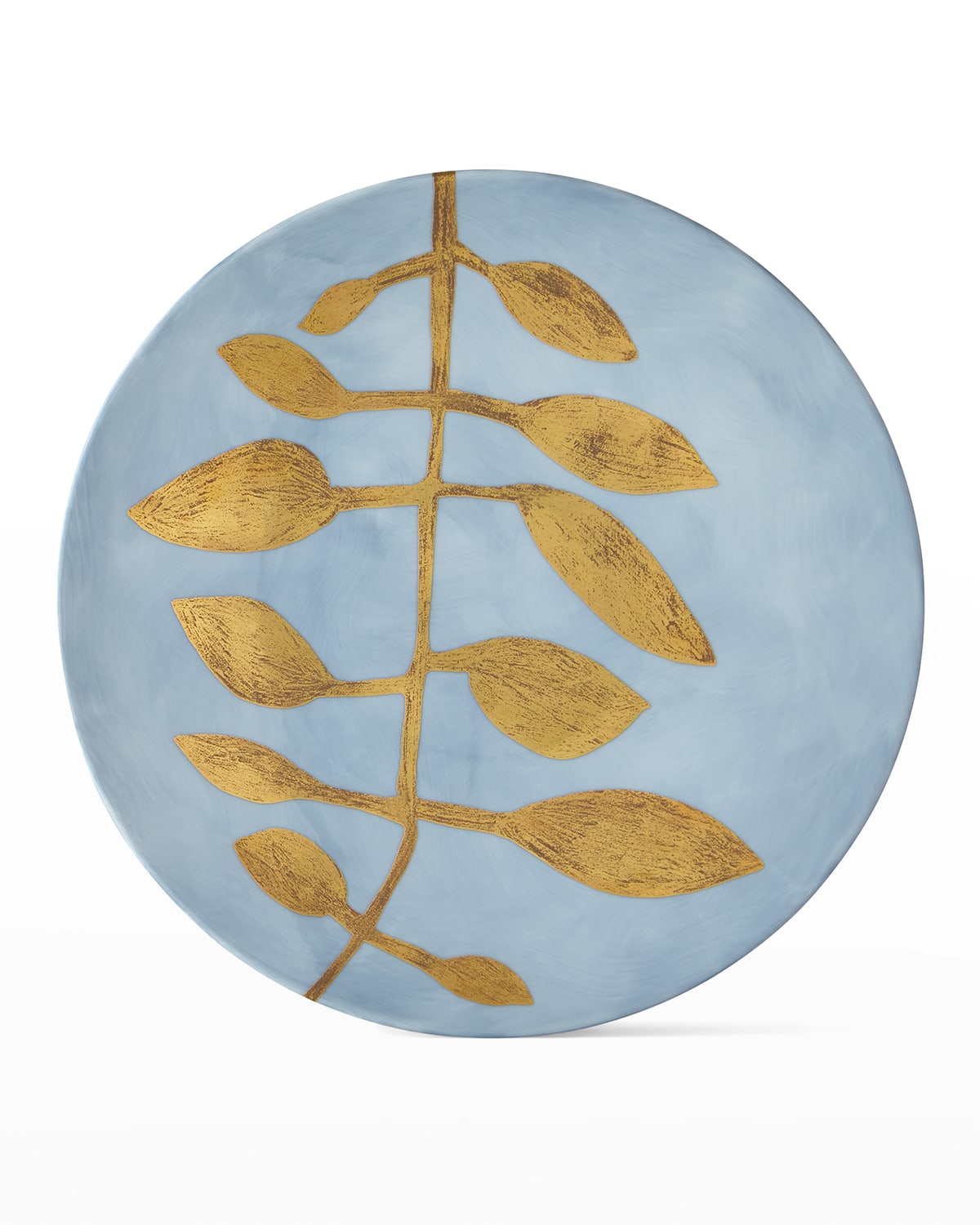 Daphne Lavande Gold-Leaf Buffet Plate, Blue