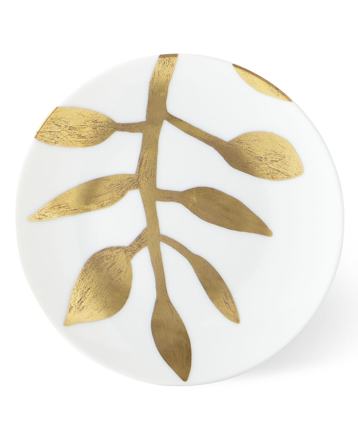 Daphne White Gold-Leaf Bread Butter Plate