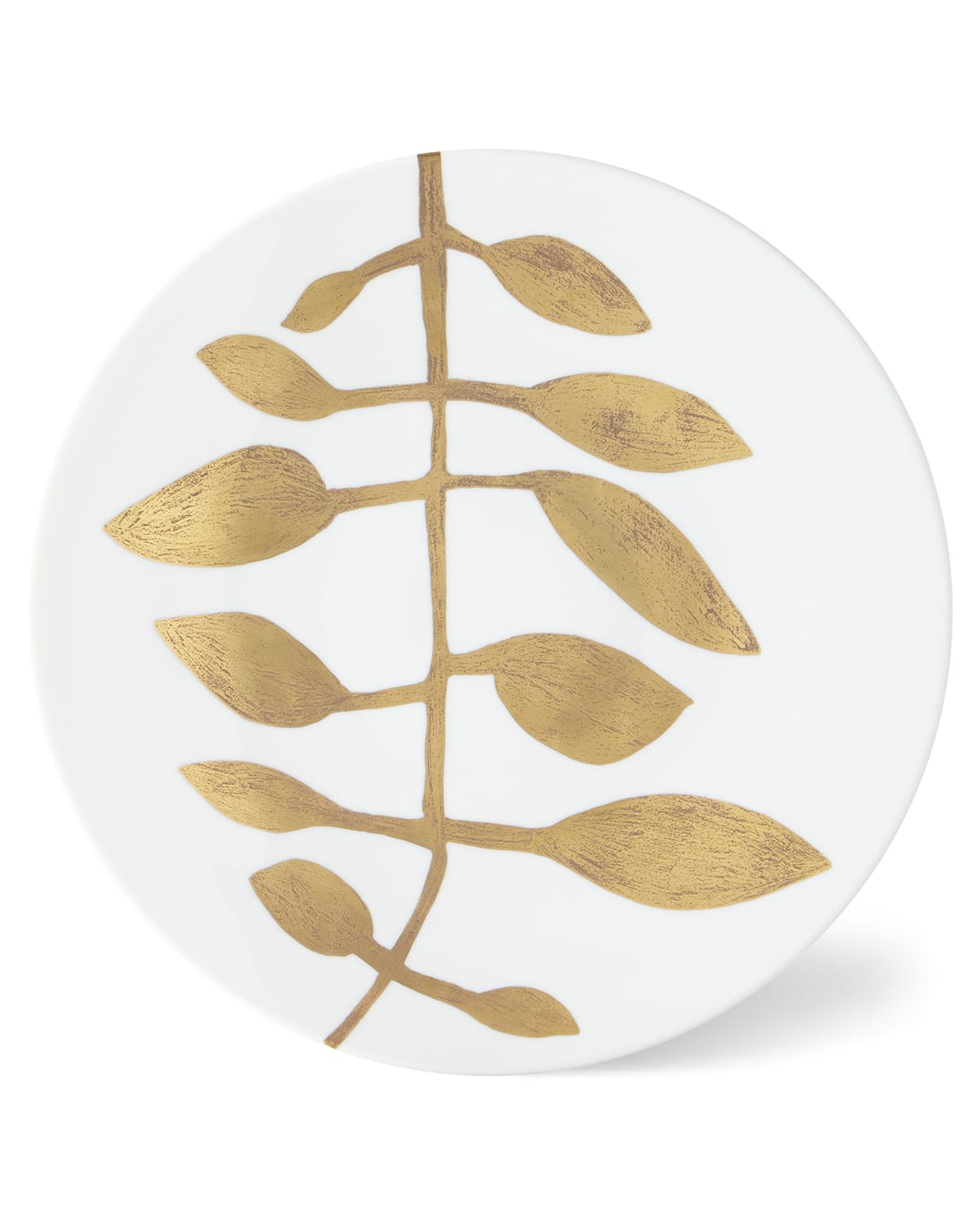 Daphne White Gold-Leaf Buffet Plate
