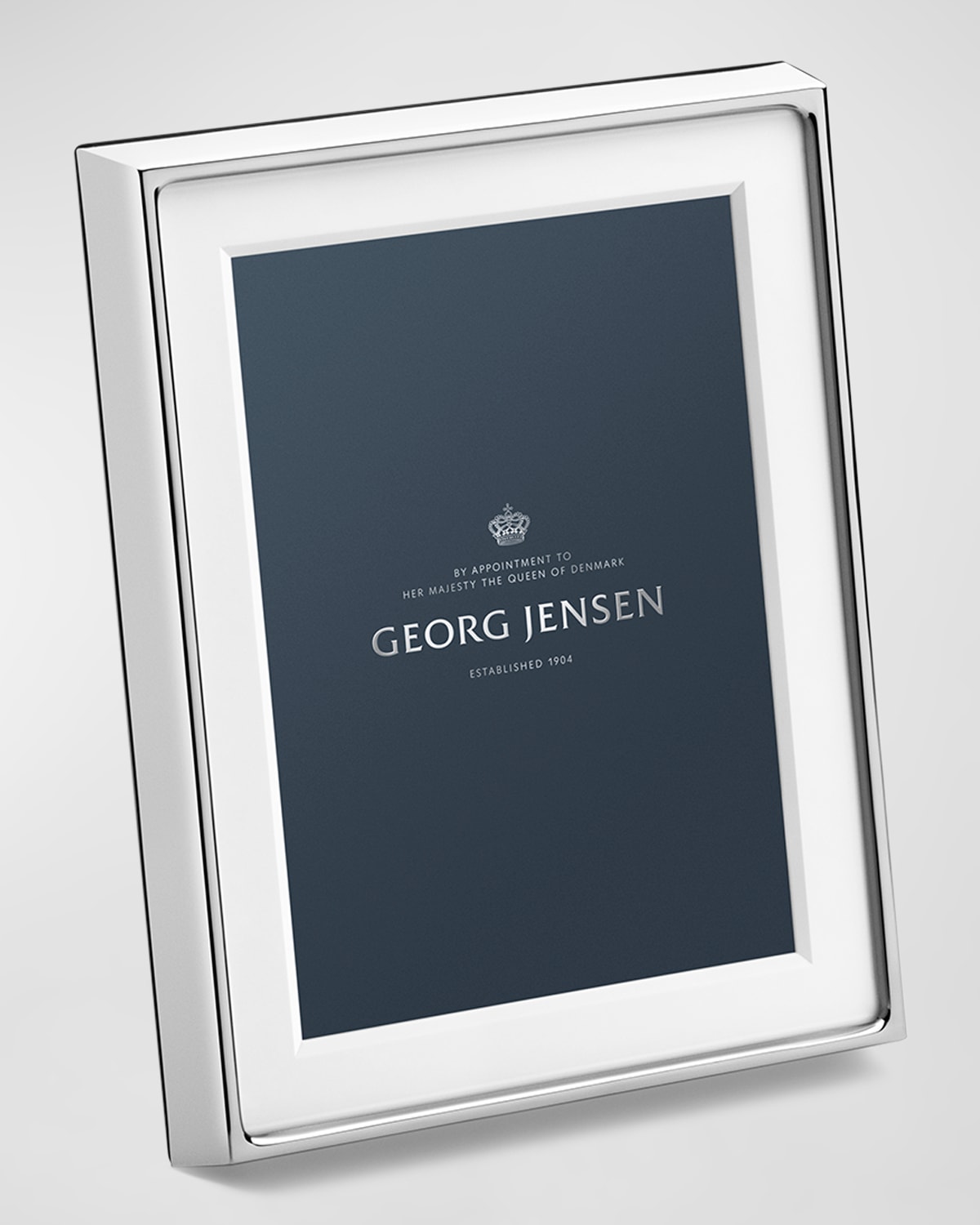 Georg Jensen Deco Medium 5x7 Photo Frame In Silver