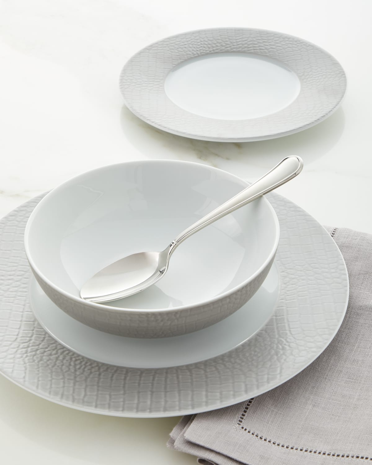 Neiman Marcus 12-piece Crocodile Metallic Dinnerware Set