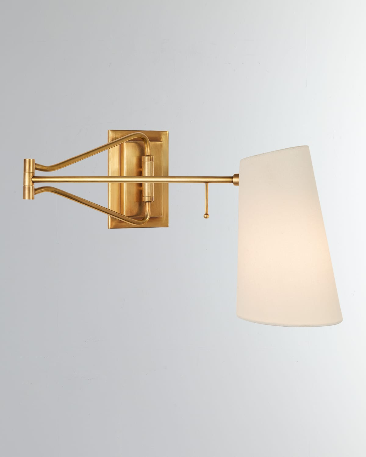 Visual Comfort Signature Keil Swing Arm Wall Light By Aerin In Antique Brass