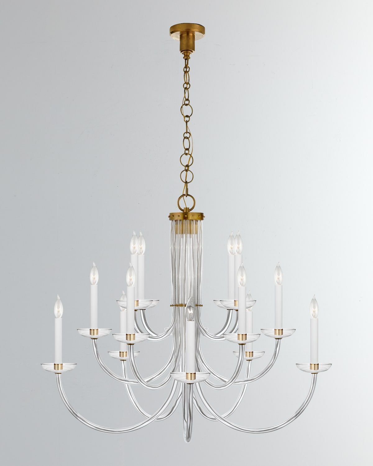 Shop Visual Comfort Signature Wharton Chandelier By Aerin In Polished Nickel