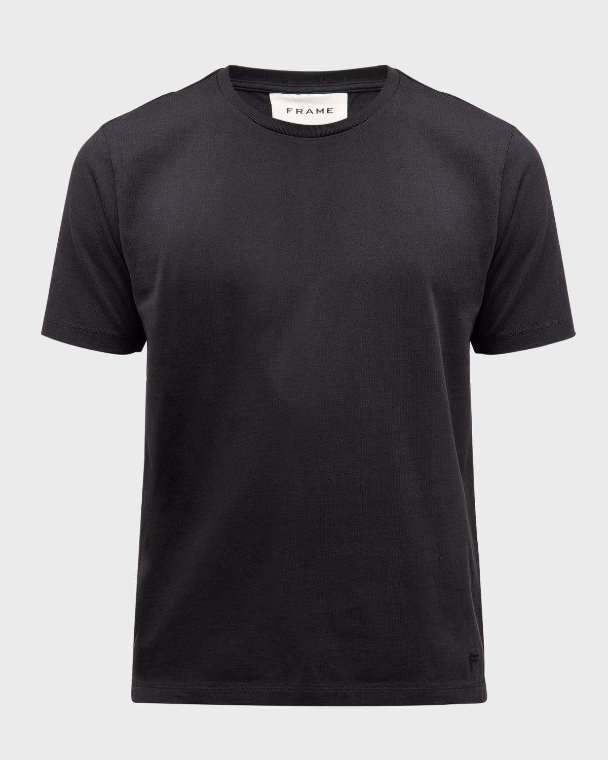 Shop Frame Men's Heavyweight Cotton Crewneck Classic Fit T-shirt In Black