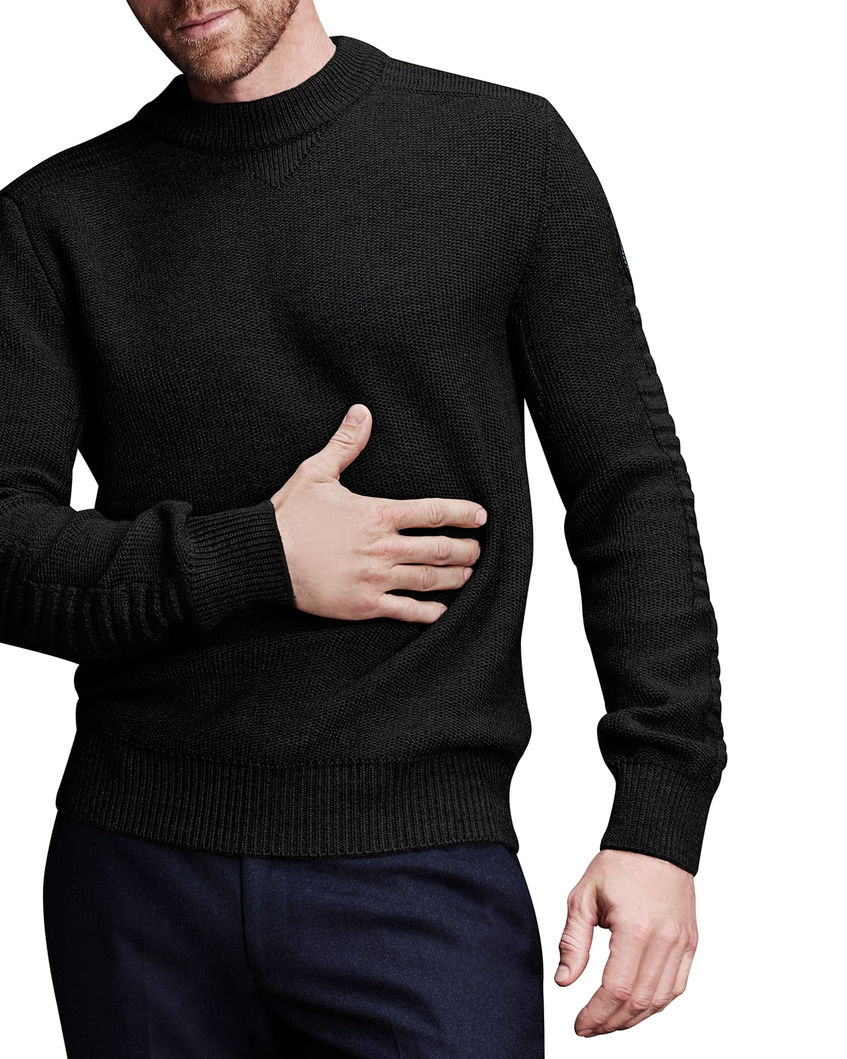 Canada Goose Men s Rutledge Crewneck Sweater With Pocket In Black ModeSens