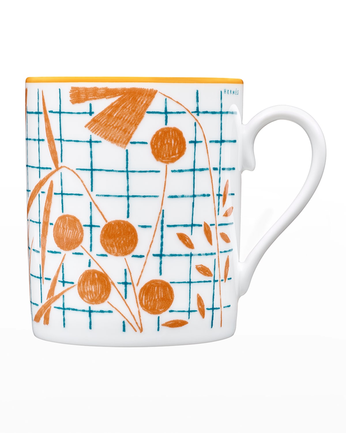 Herms A Walk In The Garden Mug In Orange Pattern