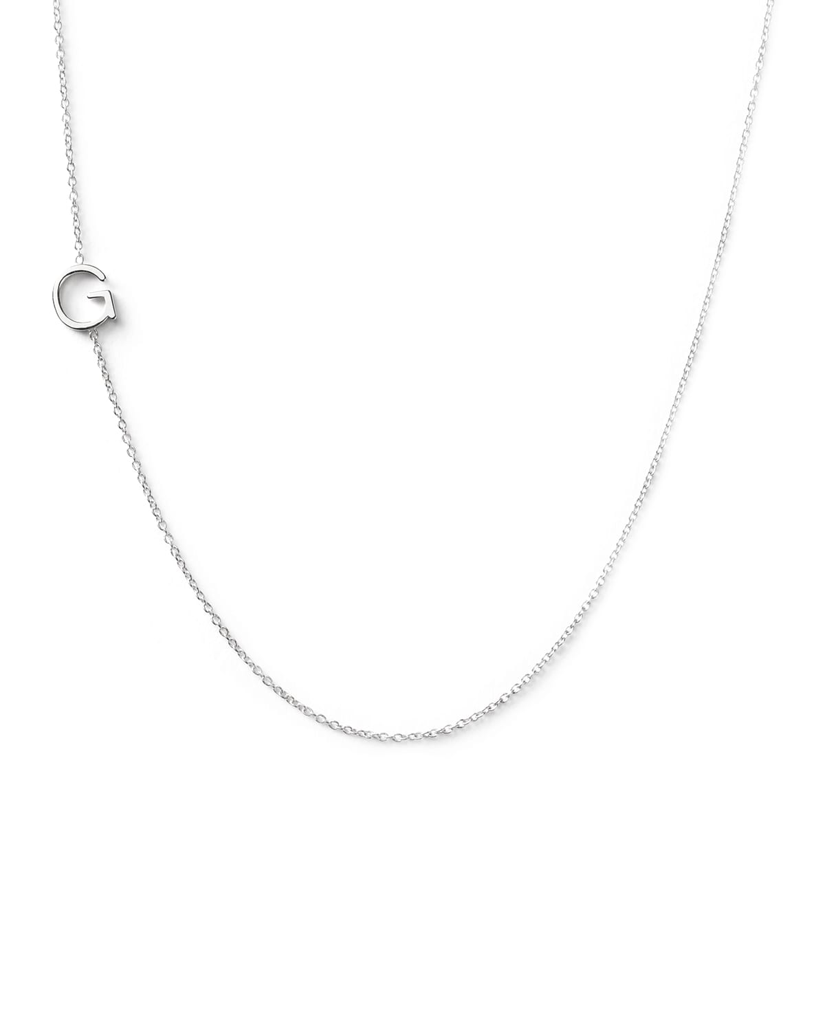 Maya Brenner Designs 14k White Gold Mini Letter Necklace