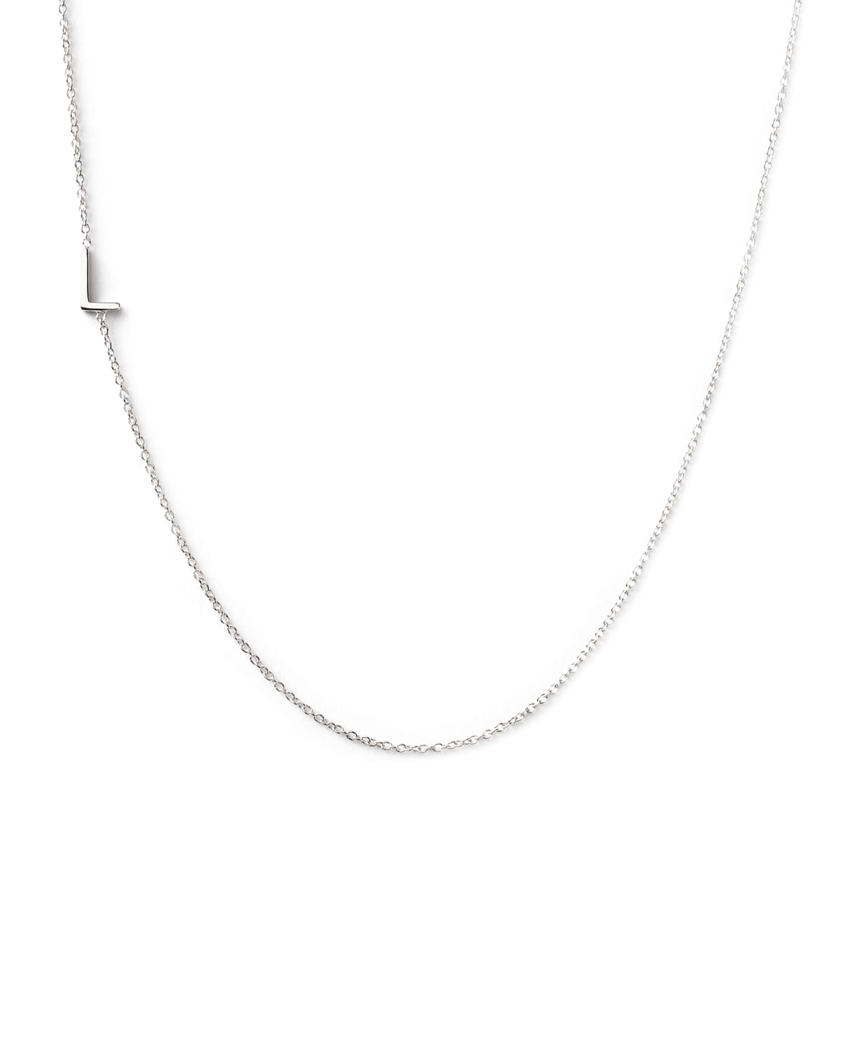 Maya Brenner Designs 14k White Gold Mini Letter Necklace