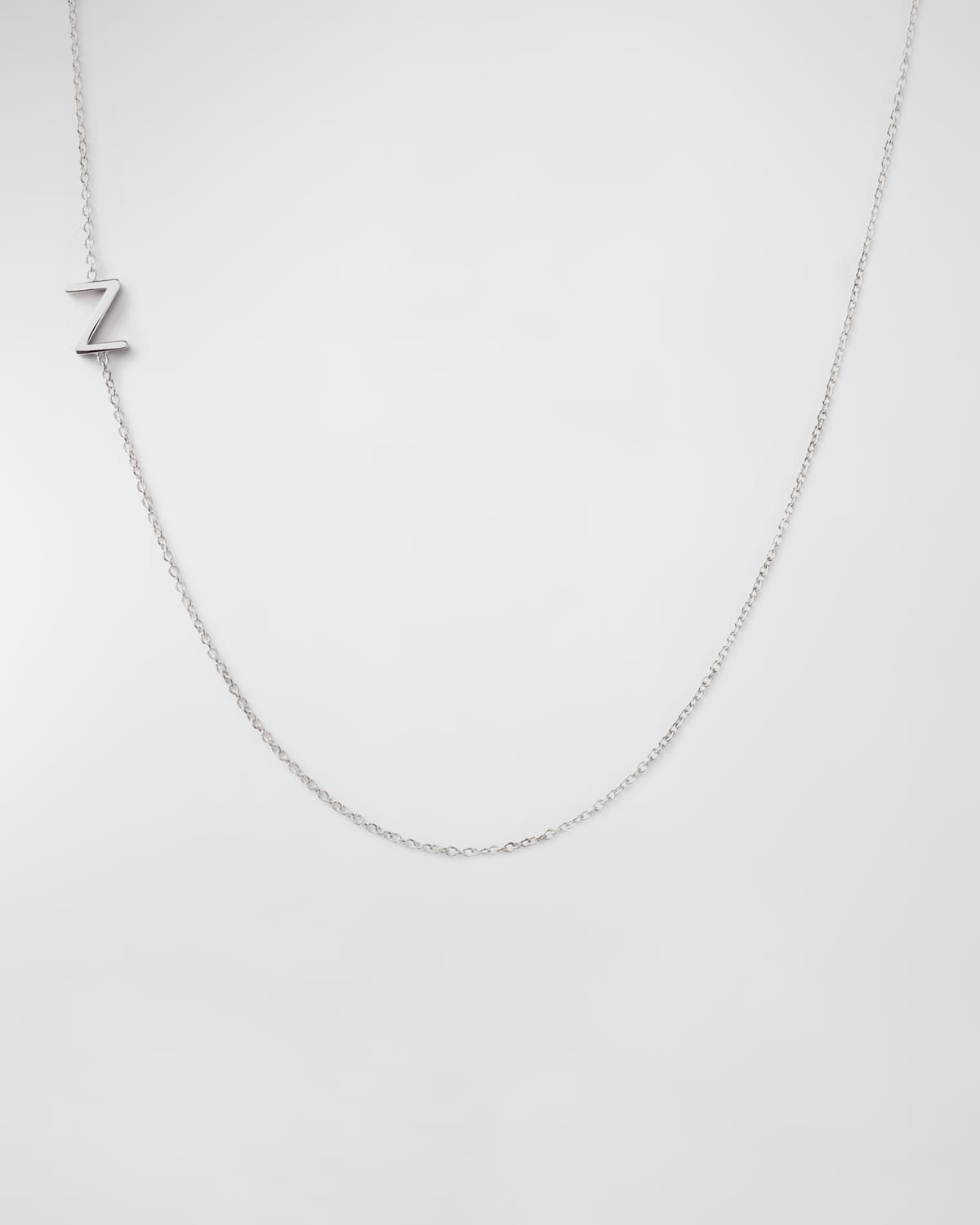 Maya Brenner Designs 14k White Gold Mini Letter Necklace
