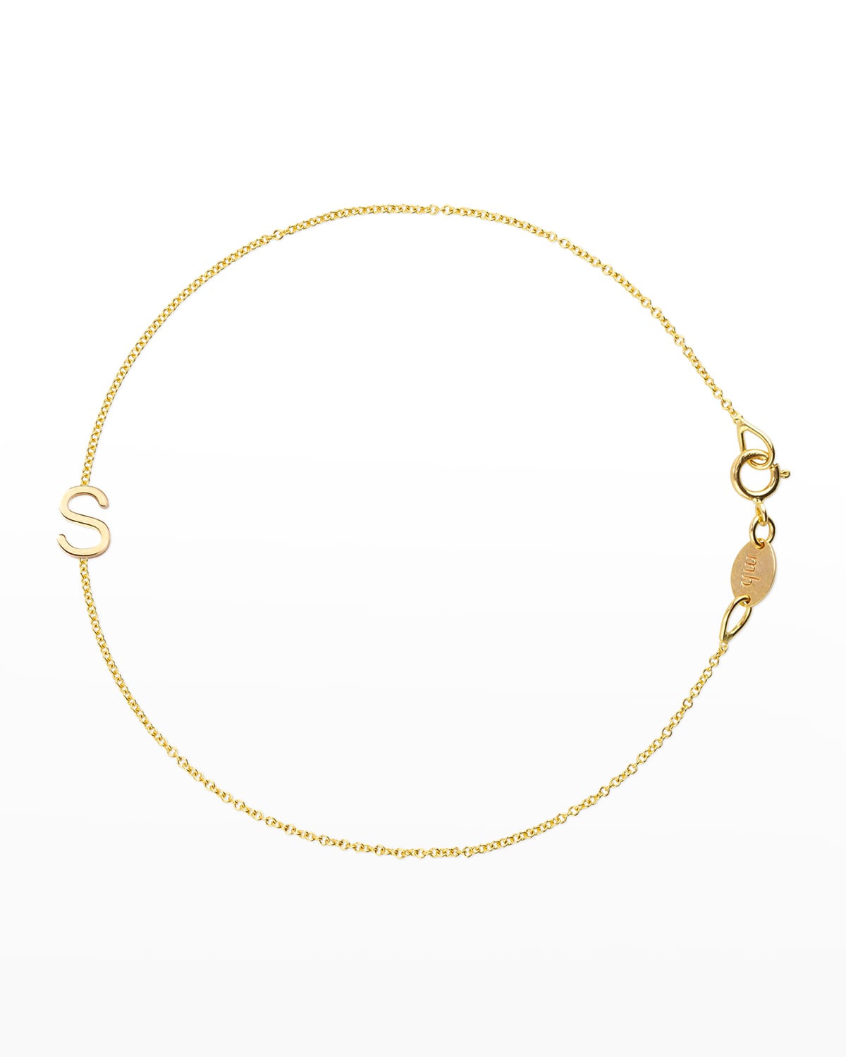 14k Yellow Gold Letter Bracelet