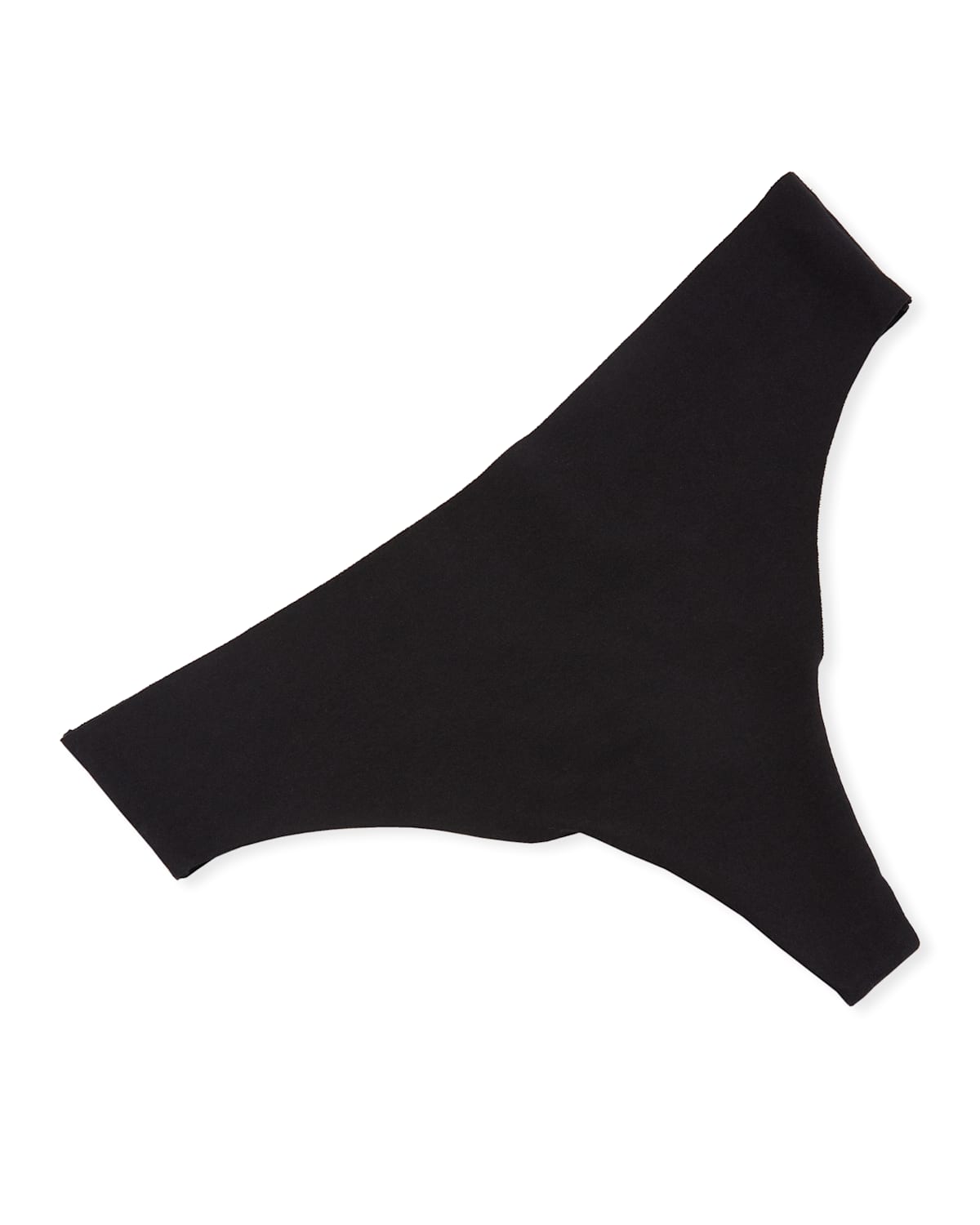 Hanro Invisible Cotton Thong Underwear In Black