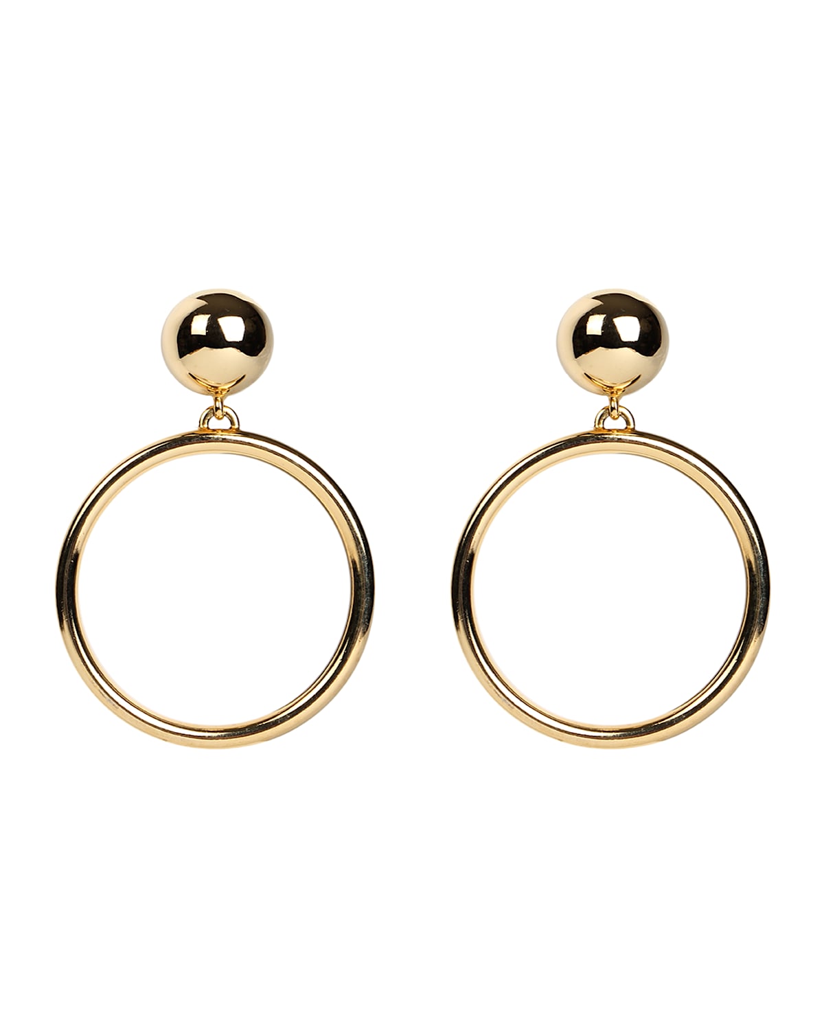 Round Topcircle Drop Clip-On Earrings