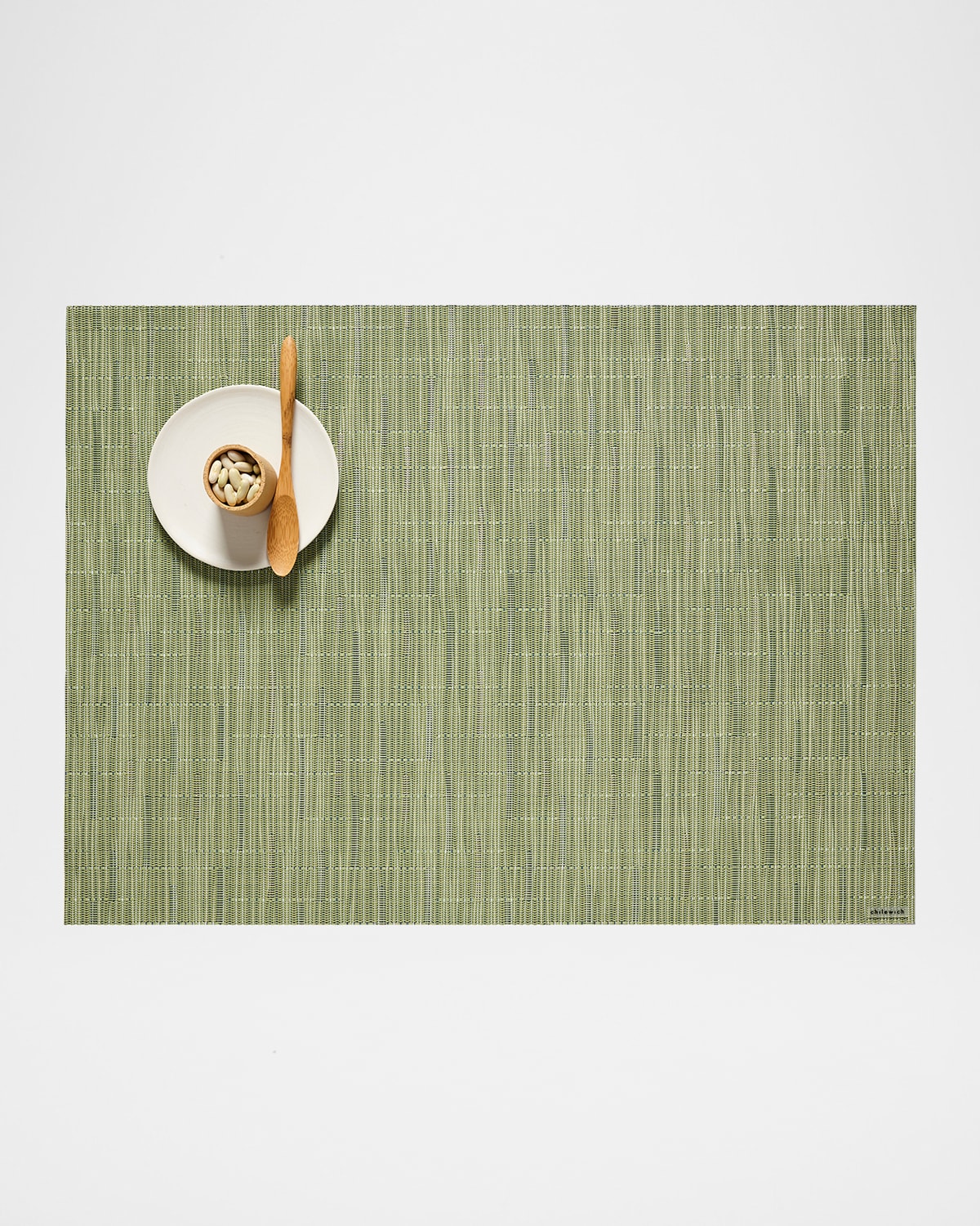 Shop Chilewich Bamboo Placemat, 14" X 19" In Light Green