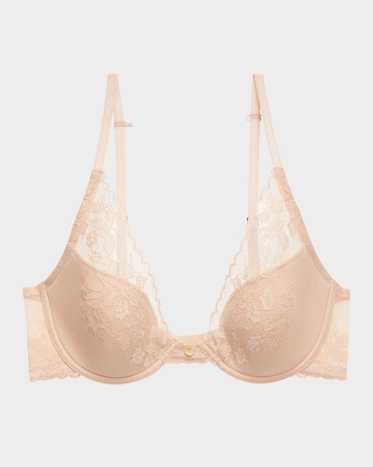 Shop Natori Cherry Blossom Convertible Underwire Bra In Cameo Rose