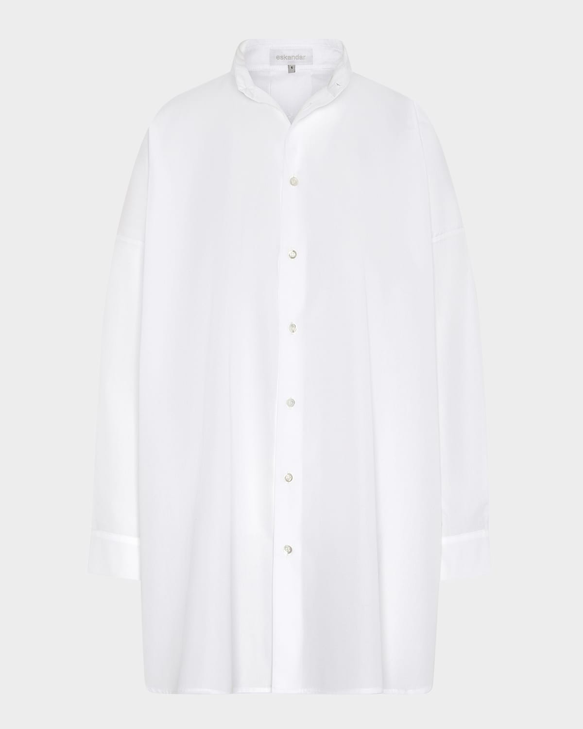 Slim A-Line Two Collar Shirt With Step Insert (Long Length)