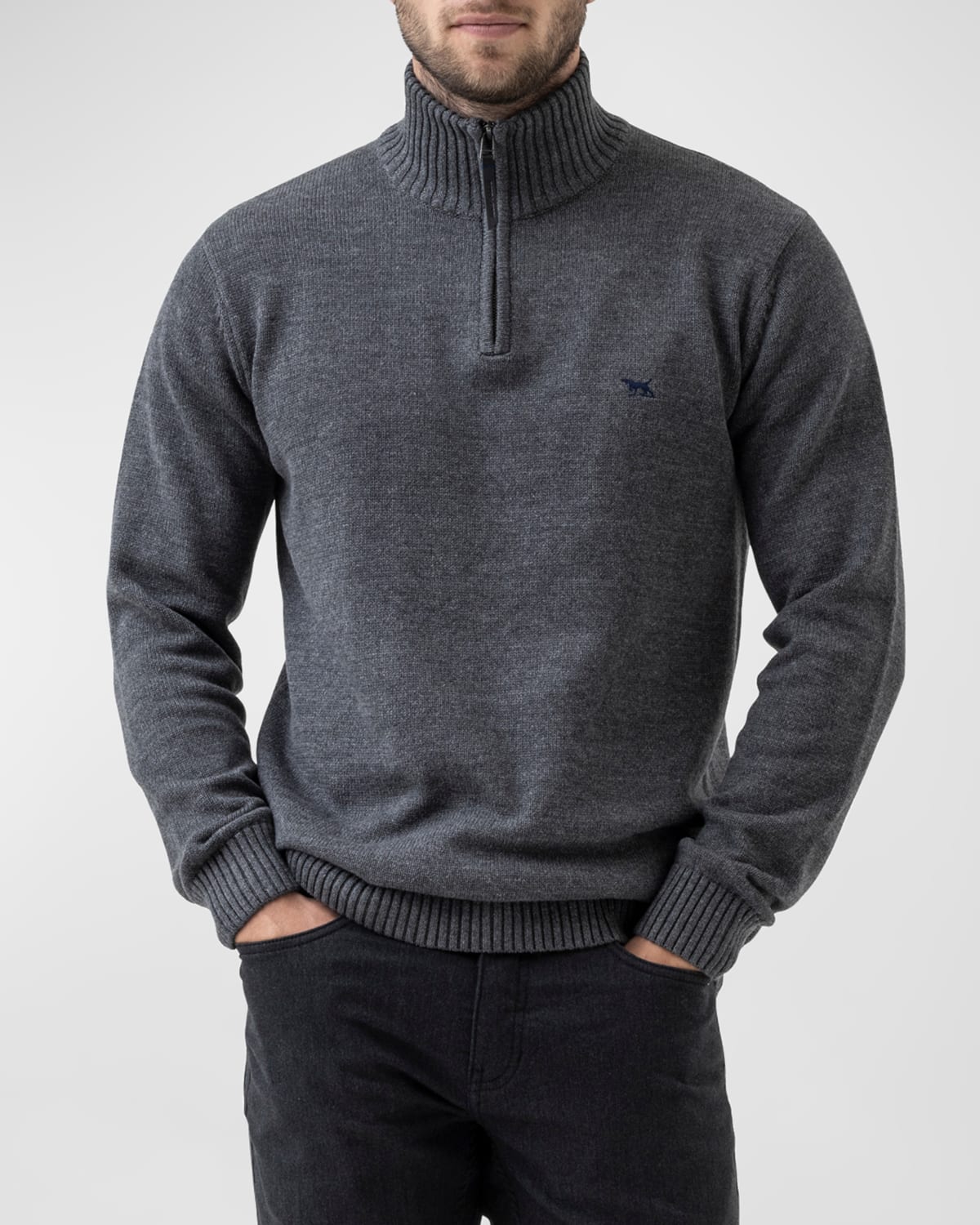 Rodd & Gunn Rodd And Gunn Merrick Bay Quarter-zip Sweater In Granite