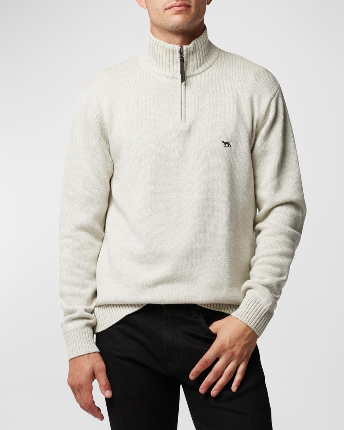 Rodd & Gunn Merrick Bay Quarter-zip Sweater In Natural