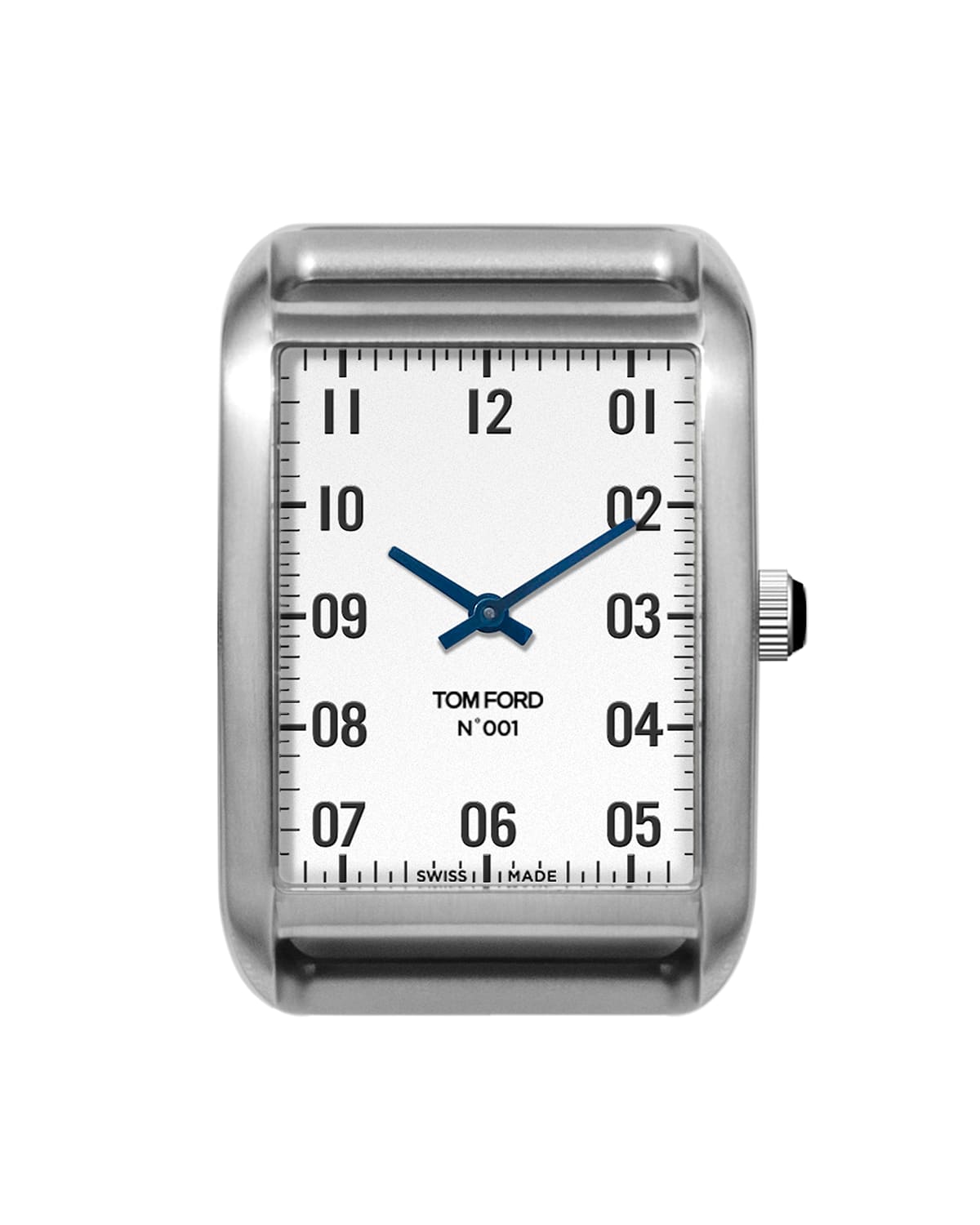 Brushed Stainless Steel Case, White Dial, Large