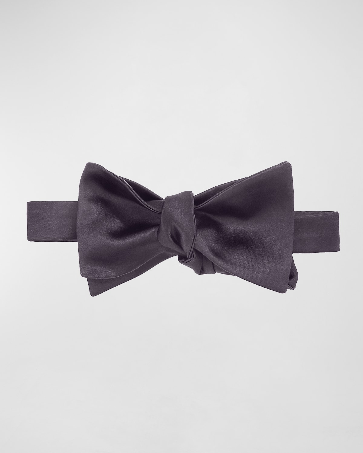 Basic Solid Silk and Cotton Bow Tie