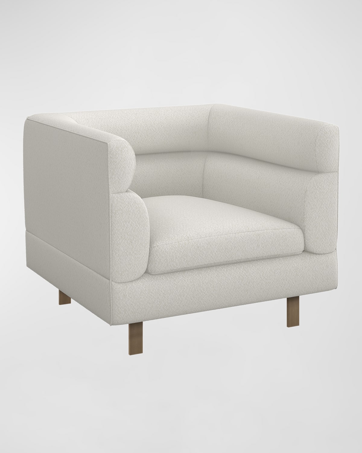 Interlude Home Ornette Chair In Shearling / Cream